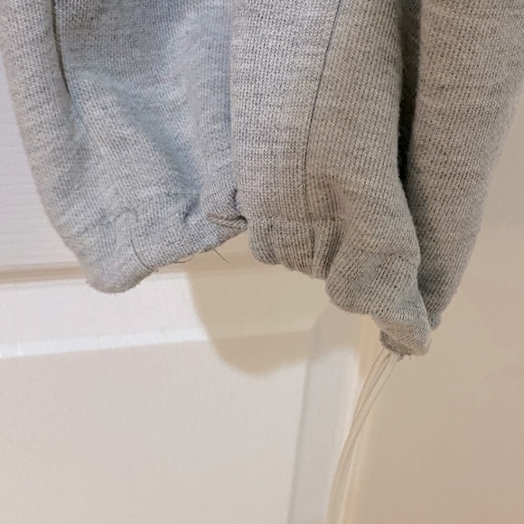 common unique 2 Way Waist Banding Wide Track Pants Grey - Picture 5 of 9